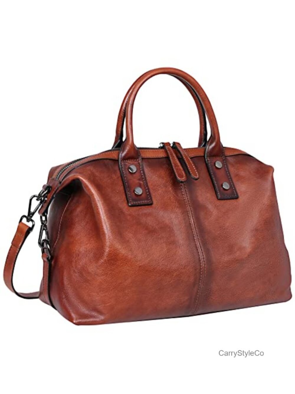 Iswee Leather Satchel Handbag Shoulder Bag Convertible Crossbody Purse